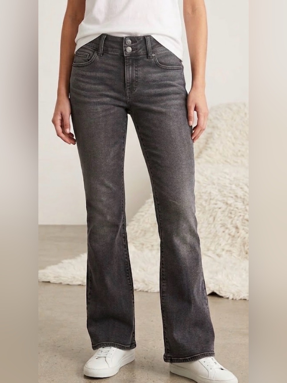 Levi's Women's Wash Grey Super Low Flare Jeans Size 30